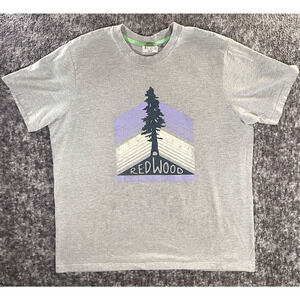 Hanes Explorer Men's 2XL T-Shirt Redwood National Park Gray Sort Sleeve Tee